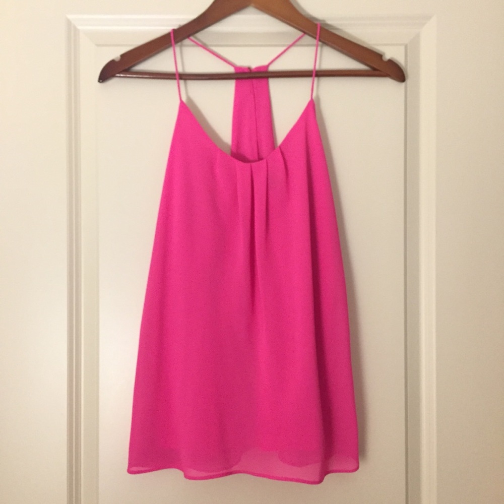 Necessary Clothing Pink Racerback Top NWT size S